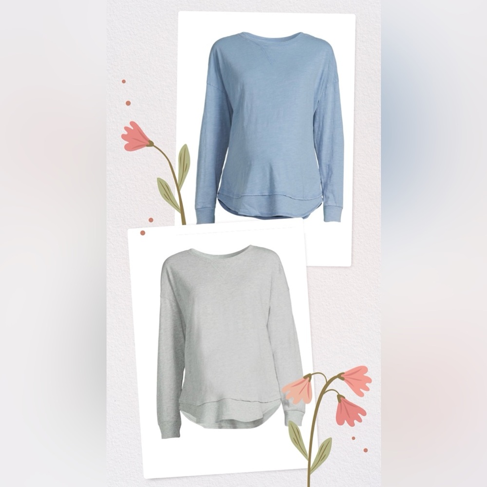 Women's Maternity Crewneck Sweatshirt Bundle with Long Sleeves, Size M NWOT
